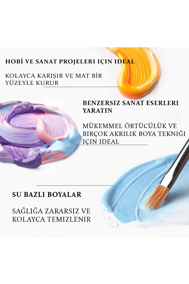 Akrilik Boya 500ml - Siyah - 3
