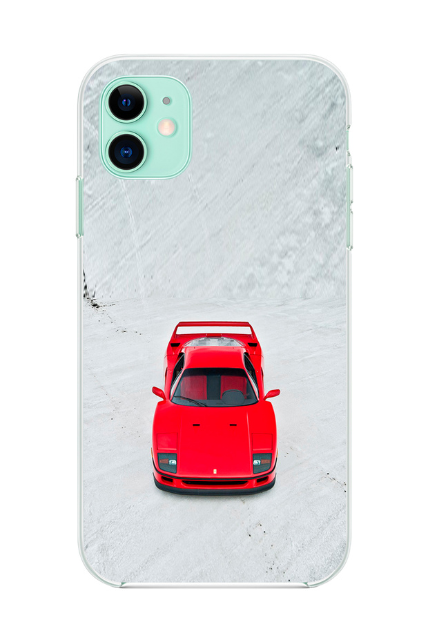 iPhone 11 Compatible Transparent Case with Car Design 1