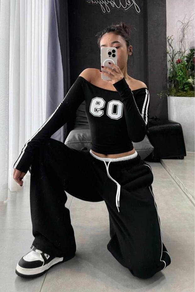 Şeritli Eşofman Altı - 3