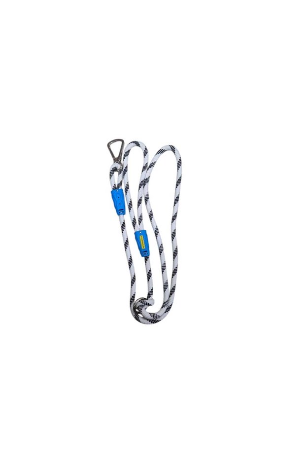 Paracord Dog Walking Rope 120 cm White Color Black Stripe