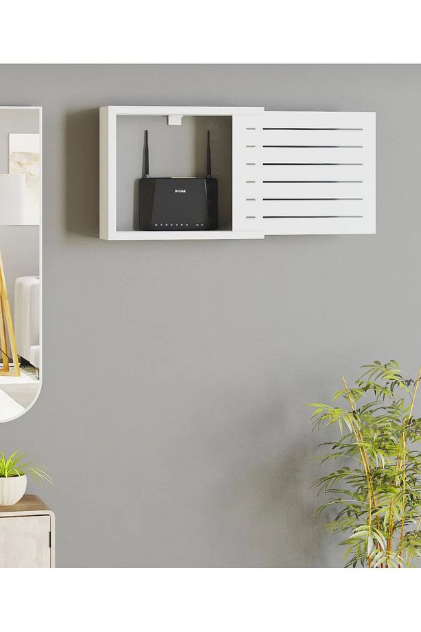 Dekoratif Modem ve Sigorta Saklama Kutusu Kablo Wifi Gizleme 40x35 - 3