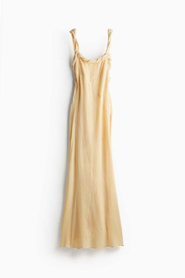 Twist-detail crinkled dress