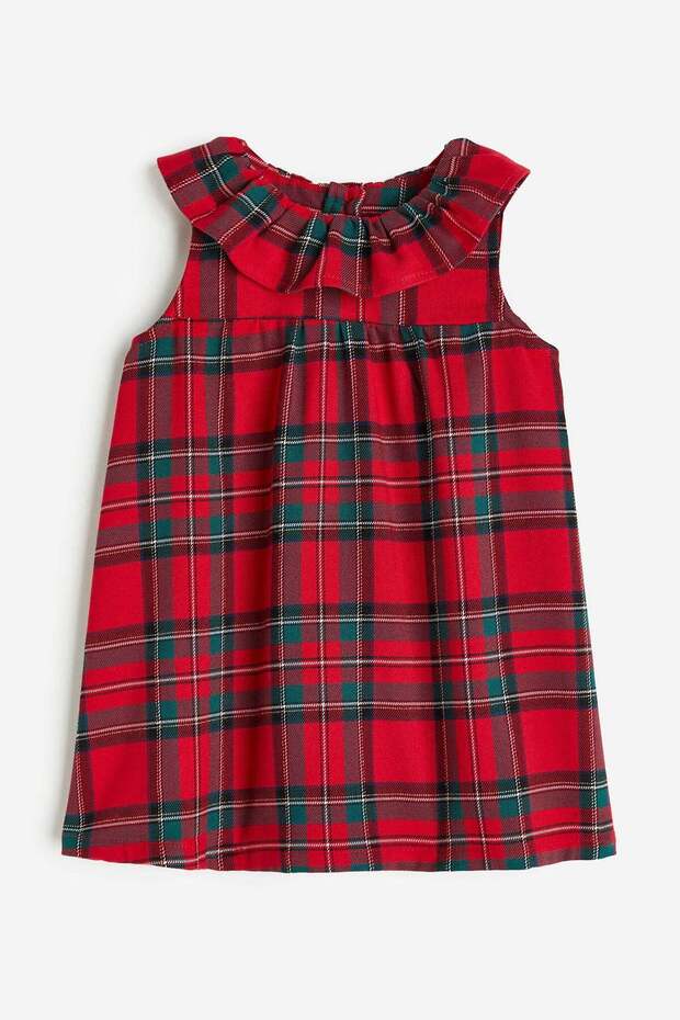 Collared twill dress