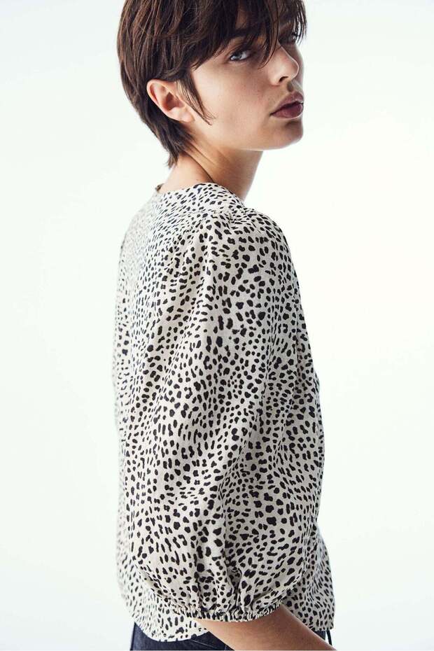 بلوزة من مزيج الكتان - 3