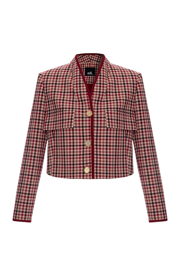 Plaid Patterned Padded Jacket - 6