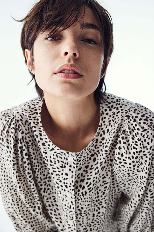 بلوزة من مزيج الكتان - 5