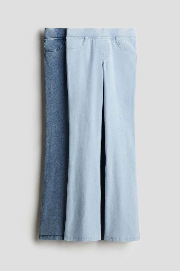 2-pack flared jersey trousers