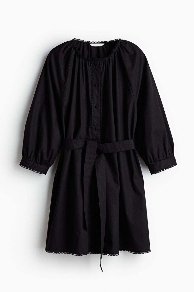 Picot-trimmed dress