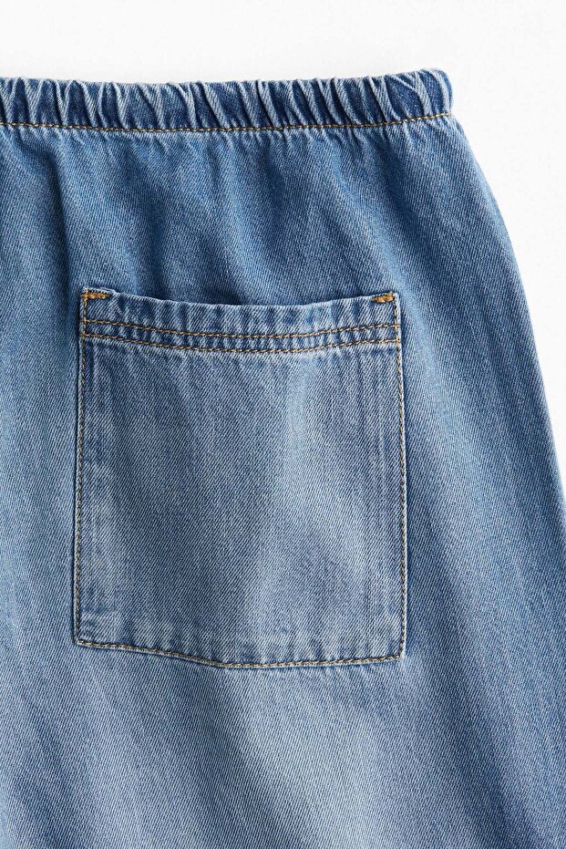 Denim drawstring trousers - 6