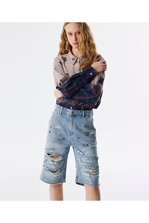 ESKİTME EFEKTLİ BERMUDA - 5