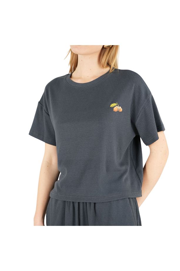 Kadın Meşe Palamudu Baskı Şortlu Pijama Takımı - 3