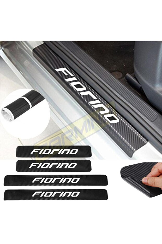 Fiat Fiorino Carbon Door Sill Sticker 4 Pieces