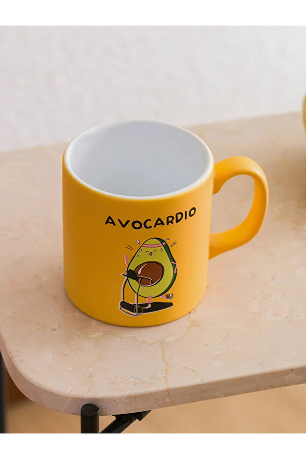 LCW HOME Karışık Avakado Baskılı Seramik Kupa 320 Ml - 3