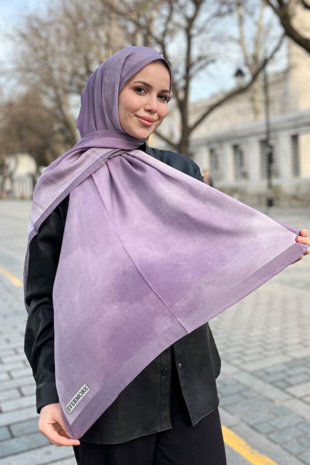 شال أناقة - نمط سحابة - EM016-17 - أرجواني - 1