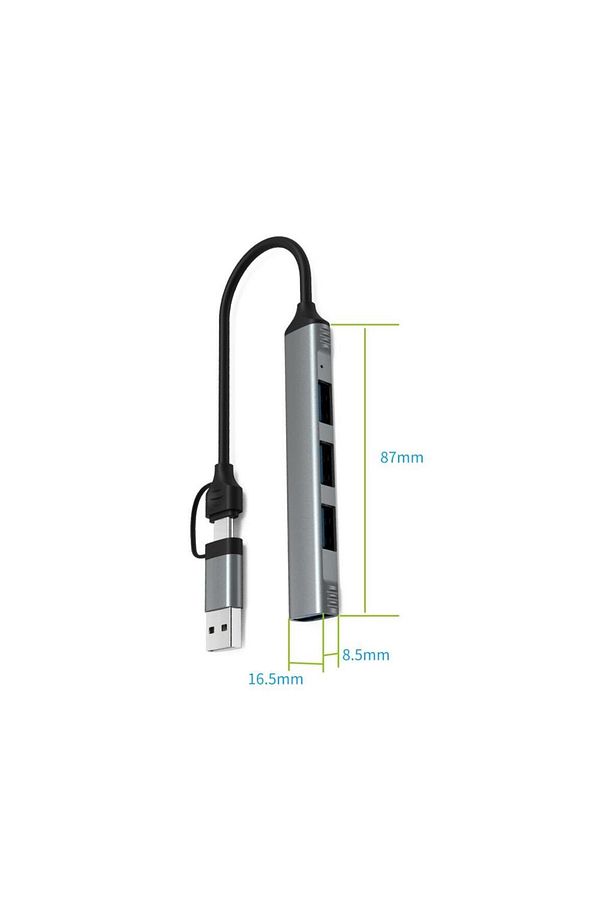 Usb 3.0 Type-c 1xusb 3.0 3xusb 2.0 Hub Otg Çoğaltıcı Uca9701 - 3