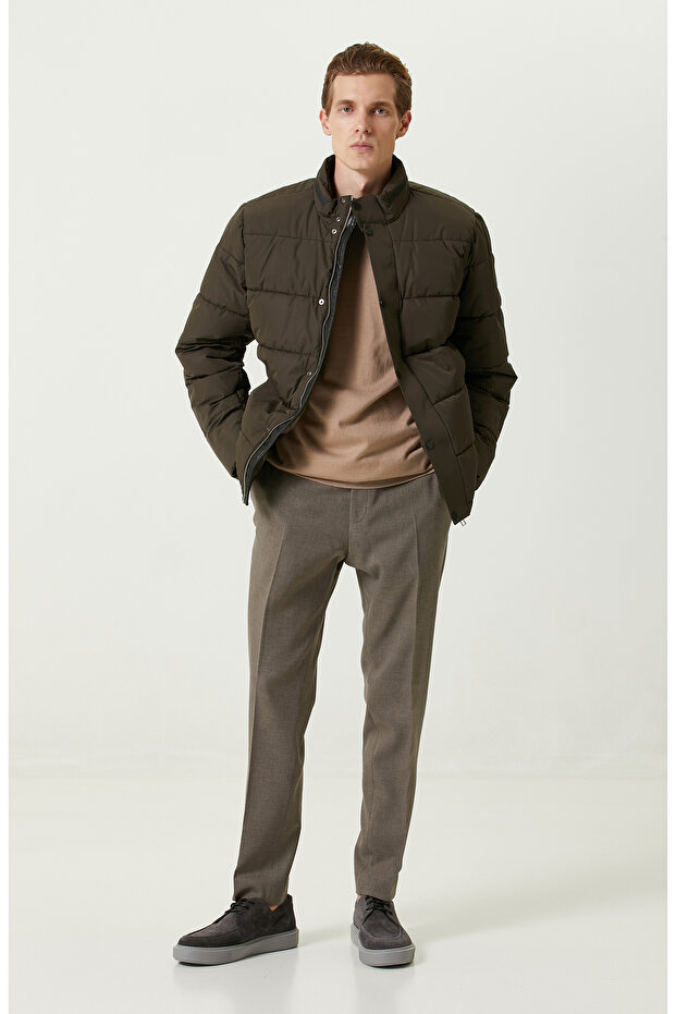 Bej Bisiklet Yaka Kazak - 2