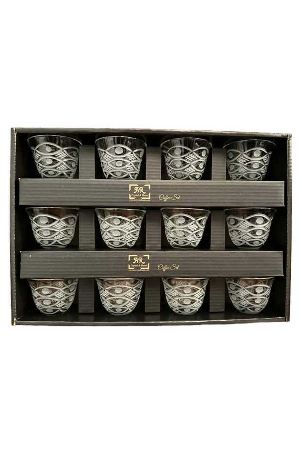 12 Pcs Handmade Glass Arabic Cawa Cup Set