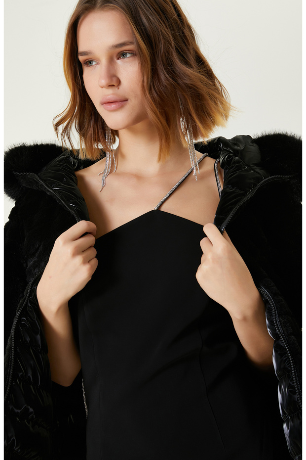 Siyah Abiye Elbise - 3