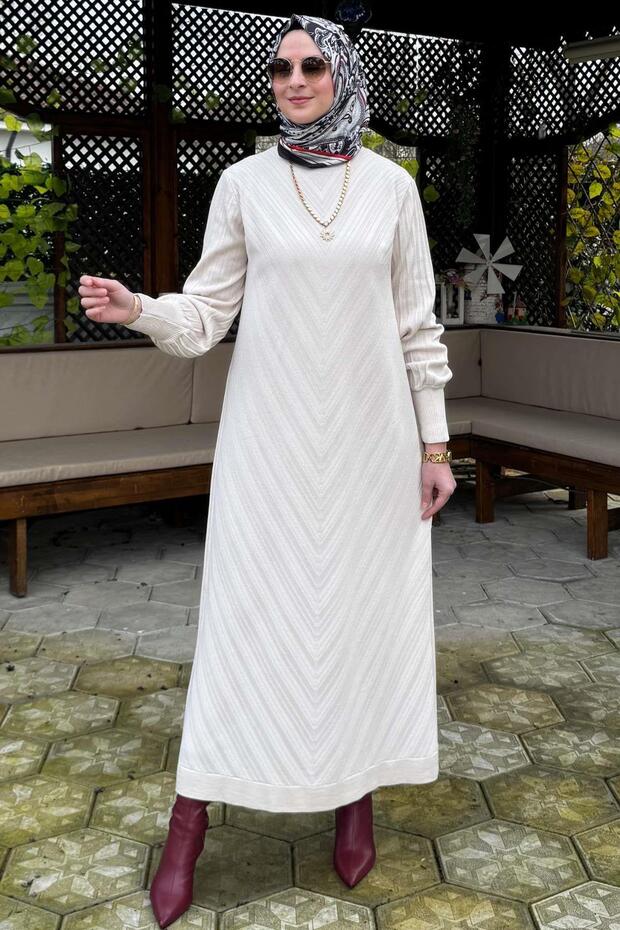 Yağmur Triko Elbise Taş - 1