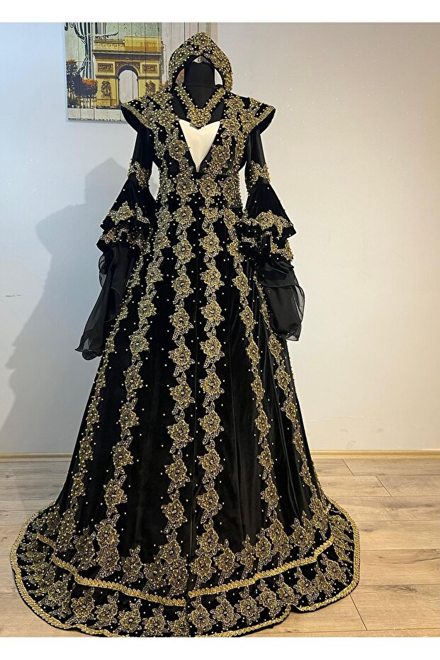 Siyah Kaftan Bindallı - 4