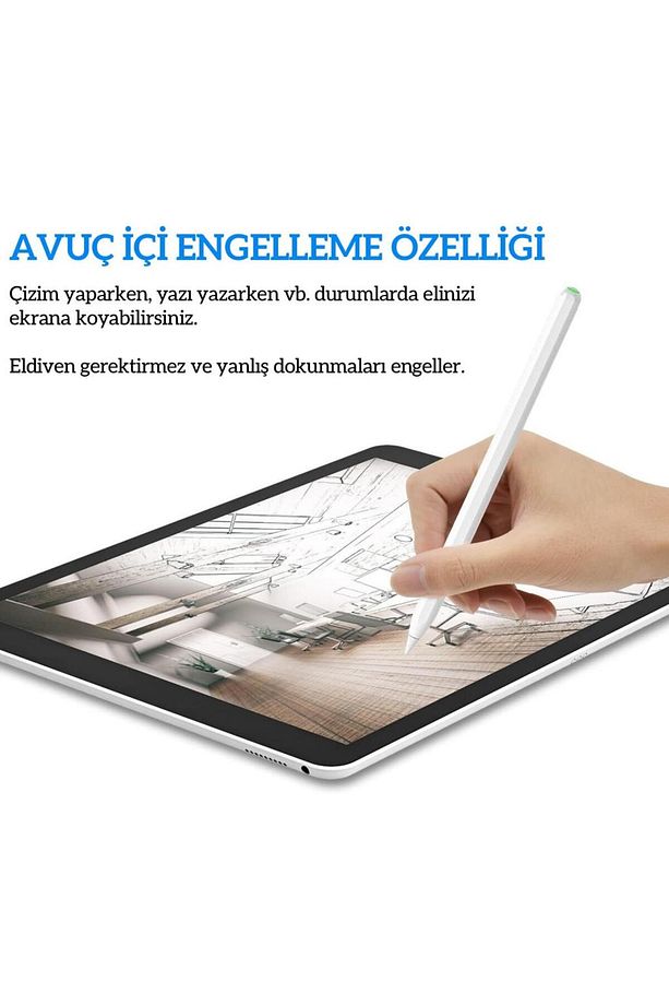 iPad Air 4 5 Pro 11 12.9 Mini 6 Uyumlu Kablosuz Şarj Palm Rejection Stylus Kalem - 4