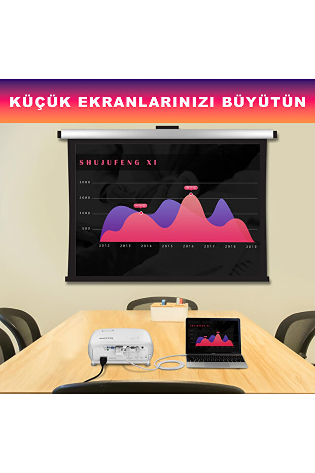 Type-C To Hdmi Hdtv Görüntü Aktarım Kablosu 4K 2K 60Hz 2 Metre - 4
