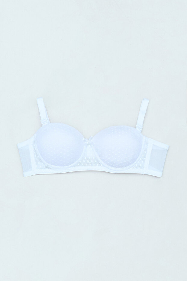 حمالة صدر بدون حمالات مع دعم مرقط - 1