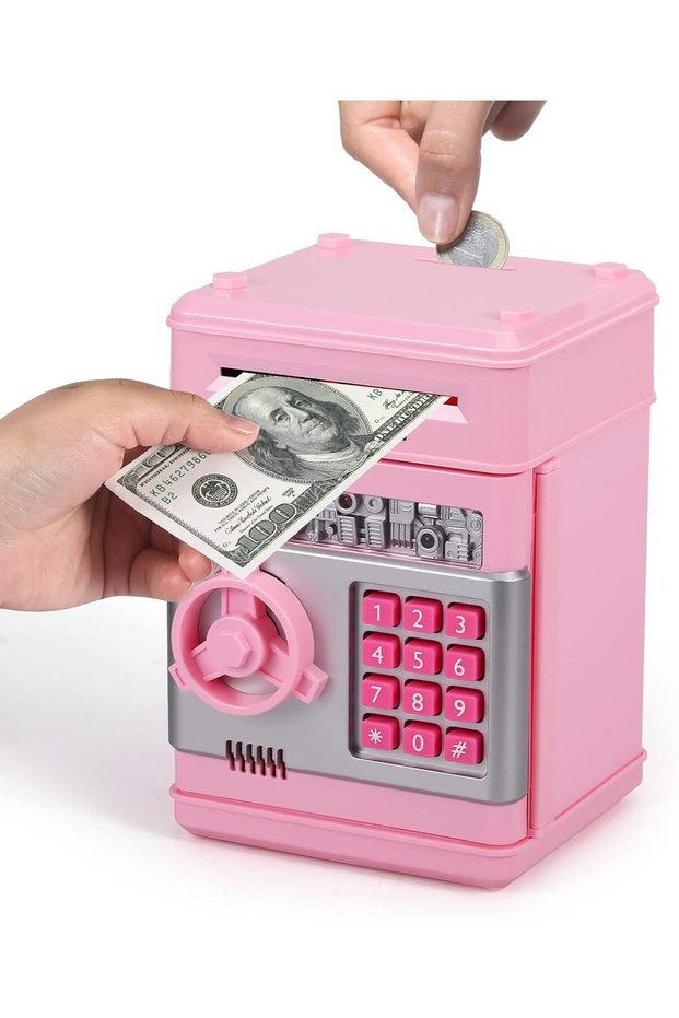 Electronic Piggy Bank – ATM Money Safe for Kids, Password Coin & Cash Saving Box