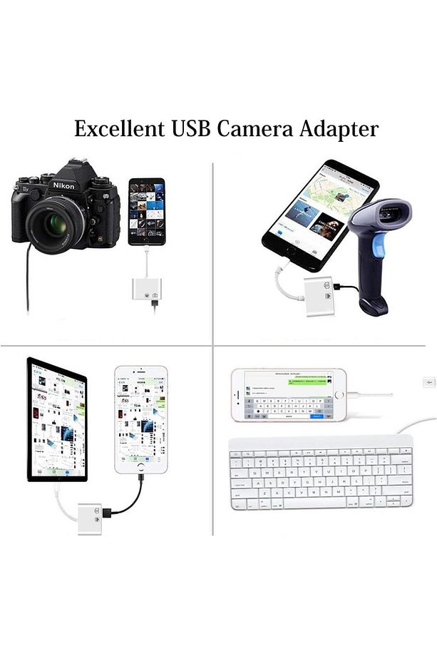 Iphone Ipad Lightning Gigabit Ethernet Kamera Şarj Adaptörü Nk107 - 7