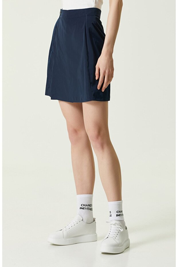 Lacivert Mini Etek - 2