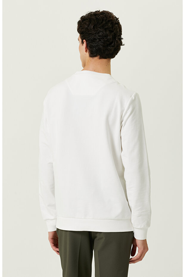 N-tech Ekru Bisiklet Yaka Sweatshirt - 4