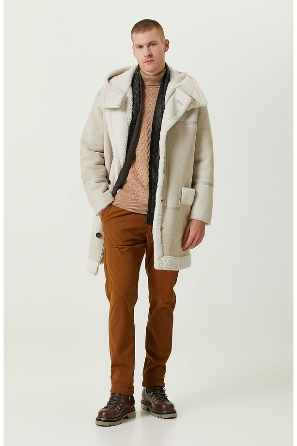 Duble Paça Camel Fitilli Pantolon - 1
