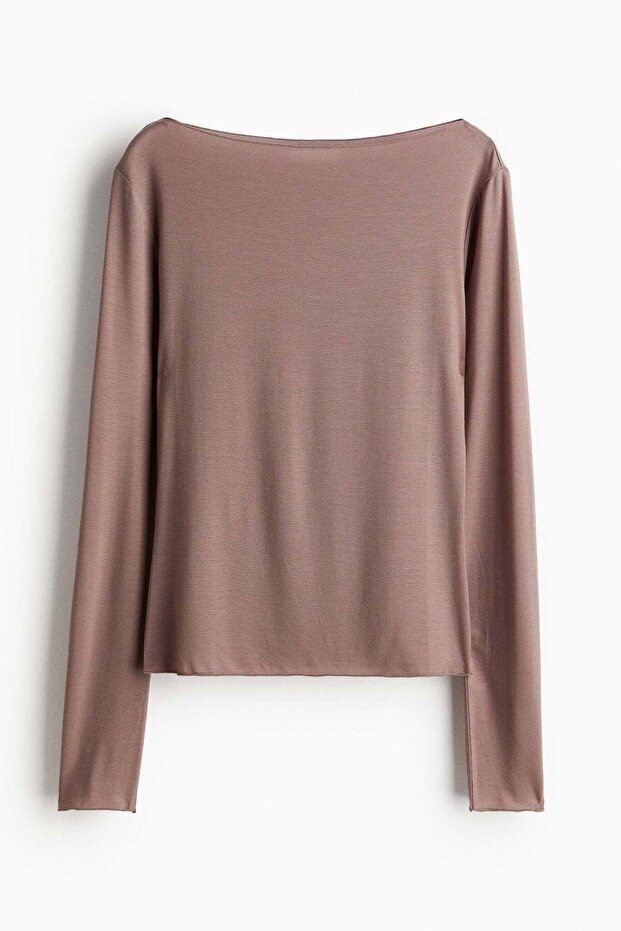 Sheer jersey top