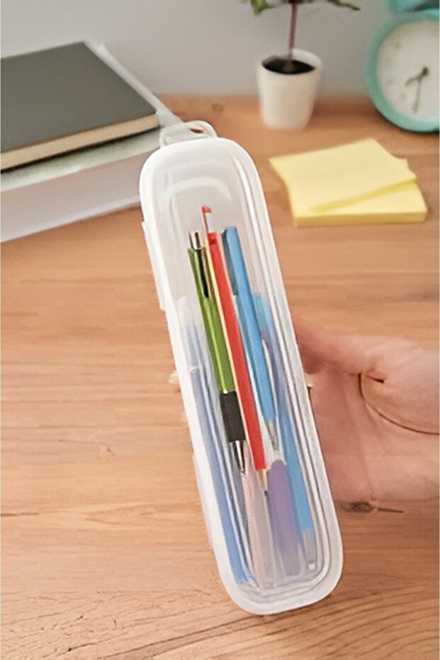 Multix 2 Pieces Pen HolDer with LocKable LiD - Bag Organizer Storage Container - 5