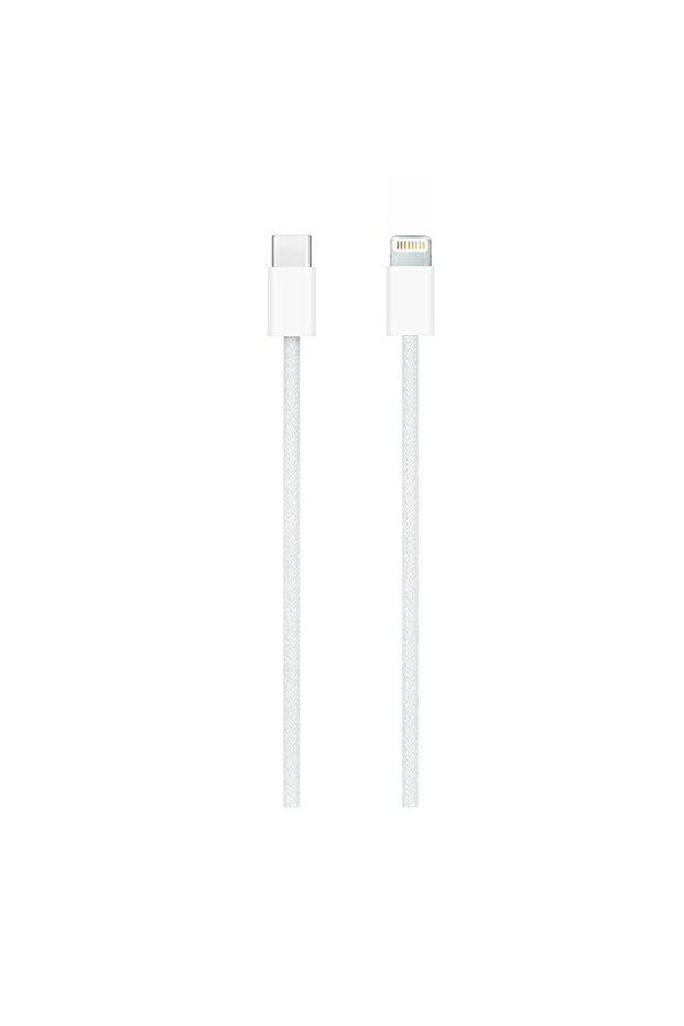 ANT-DC25 27W İp Örgü 100 Cm Type-C To Lightning Şarj ve Data Kablosu - Beyaz - 1
