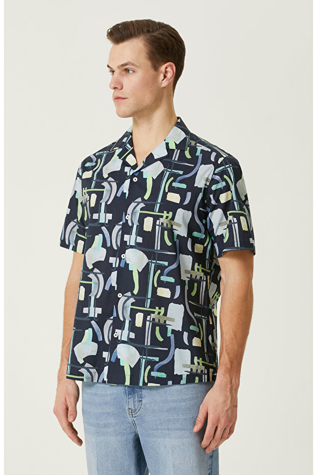 Lacivert Yeşil Gömlek - 4