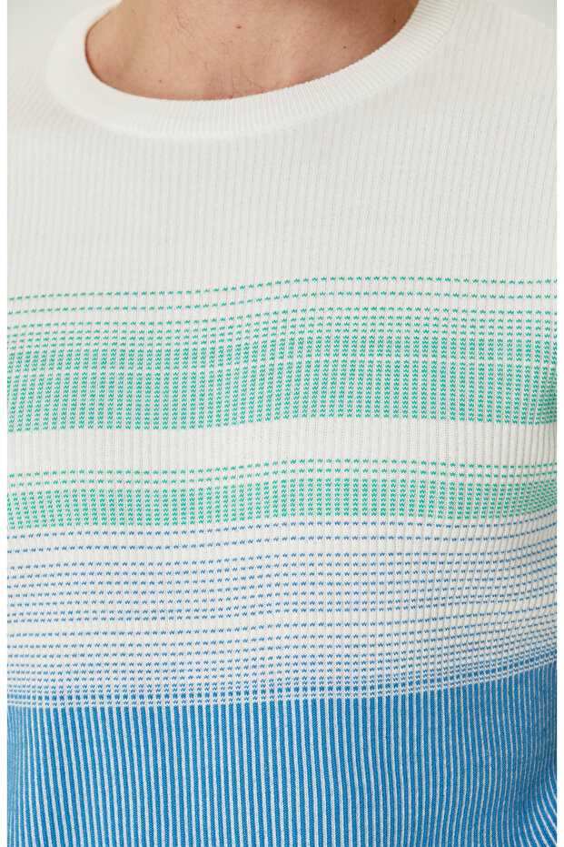 Mavi Çizgili Kazak - 7