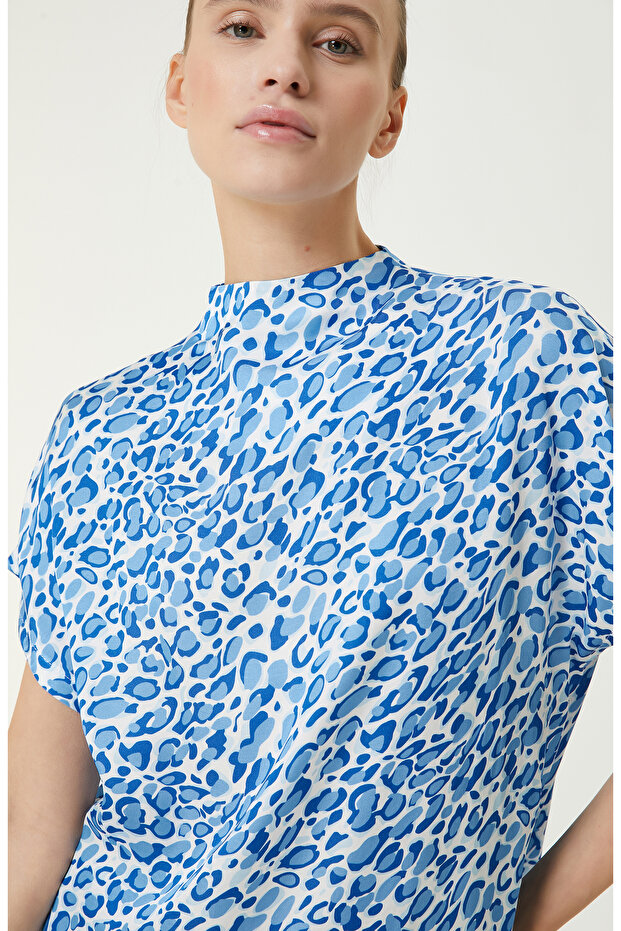 Mavi Desenli Bluz - 2