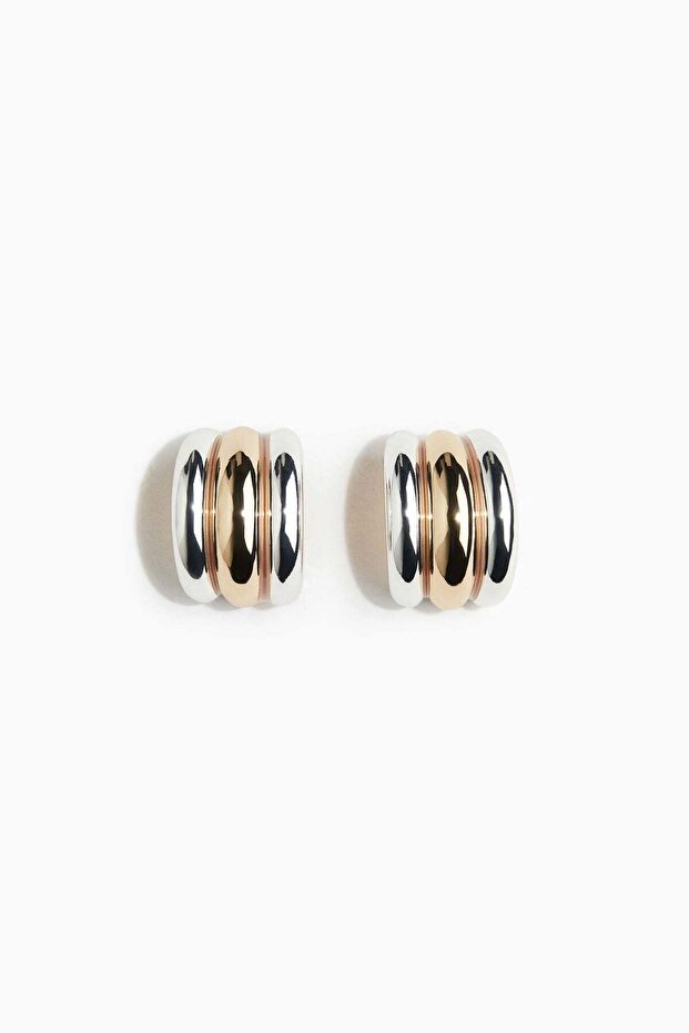 Two-toned hoop earrings