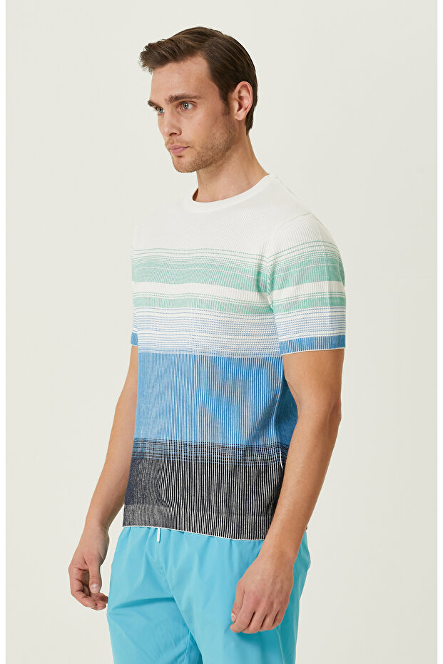 Mavi Çizgili Kazak - 4