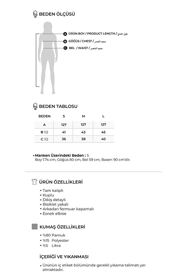 Kadın Çelik Örme Dikiş Detaylı Elbise Siyah - 7