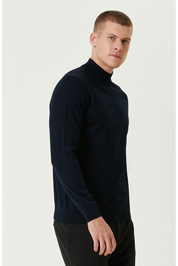 Lacivert Yün Kazak - 4