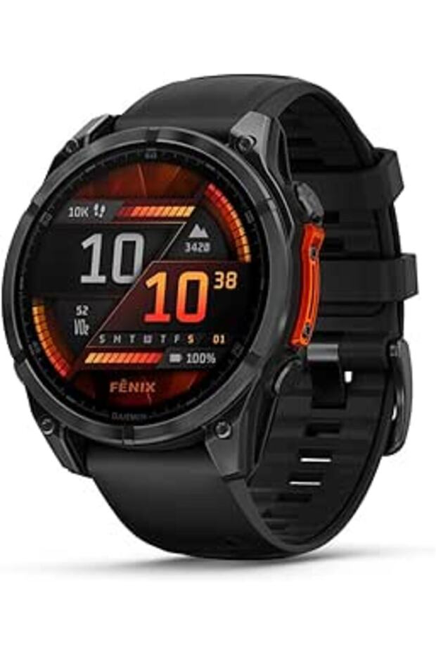 FENIX 8 - 47 MM, AMOLED SLATE GRAY WITH BLACK SILICONE BAND