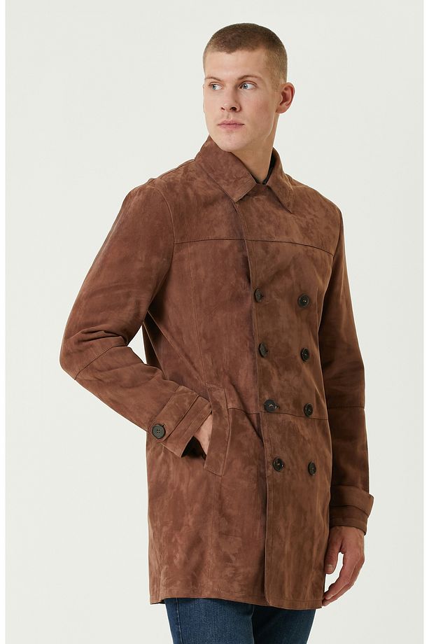 Limited Karamel Deri Pardösü - 1