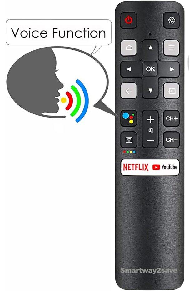 New RC802V Voice Command Smart Remote Compatible for All Android 4K UHD TCL Smart Televisions. - 2