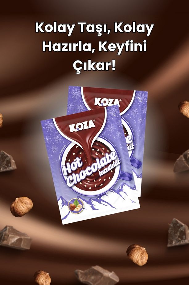 Tek Içimlik Premium Fındık Parçacıklı Sıcak Çikolata Aro. Içecek Tozu (12 STİCK) - 4