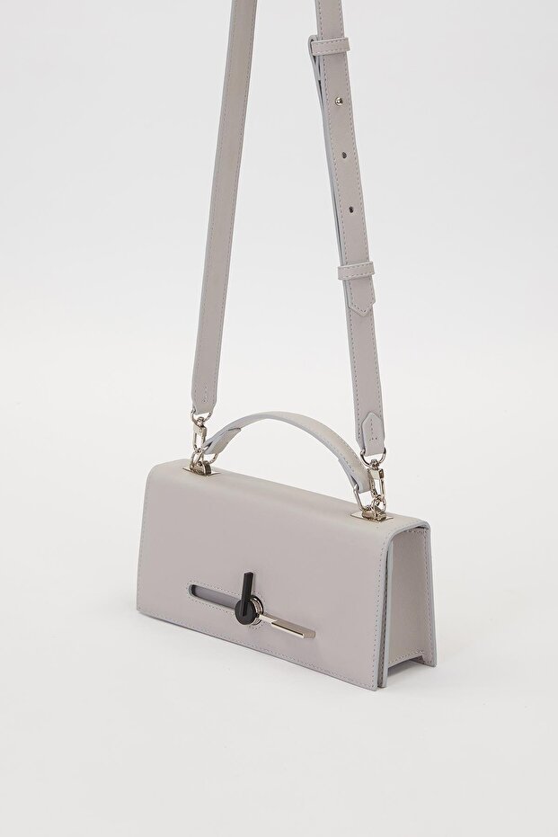 حقيبة كتف قابلة للطي باللون الرمادي - 3