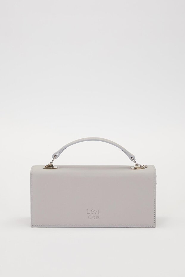 حقيبة كتف قابلة للطي باللون الرمادي - 6