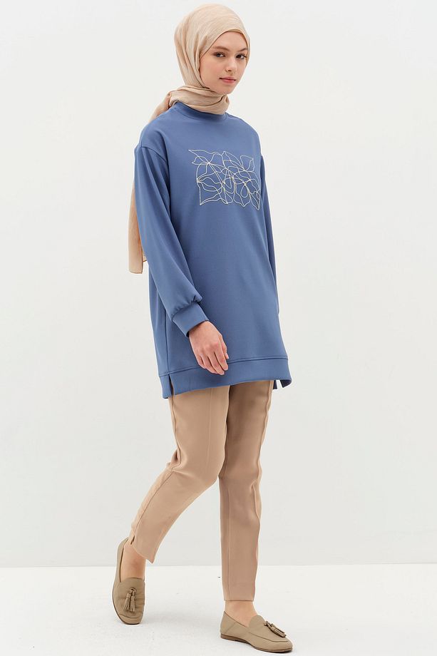 Yüksek Bel Basic Pantolon - Bej - 3