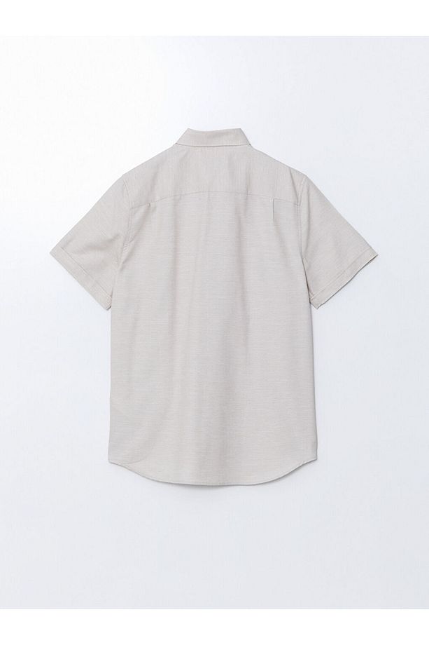 LCWAIKIKI Classic Regular Fit Kısa Kollu Armürlü Erkek Gömlek - 2